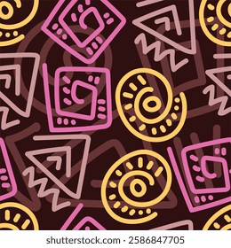 Seamless pattern of . Doodle style seamless pattern for fabric, wrapping paper, wallpaper, sticker, prints, landing page, design, etc