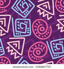 Seamless pattern of . Doodle style seamless pattern for fabric, wrapping paper, wallpaper, sticker, prints, landing page, design, etc