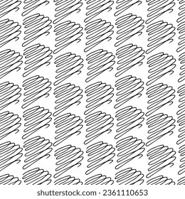 Seamless pattern in doodle style. Hand-drawn spiral lines. Abstract texture with hand-drawn squiggles.