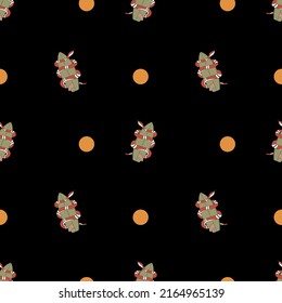 Seamless pattern in doodle style. A snake around a surfboard. Hand drawn vector.