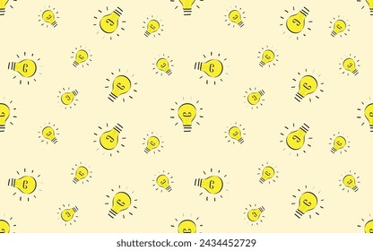 seamless pattern. doodle pattern. a pattern for textiles. textile. package. package. print. background. colored background. beautiful pattern style. idea. light bulb. plan.