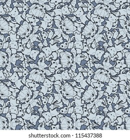 Seamless pattern with doodle. Vector kawaii illustration.
