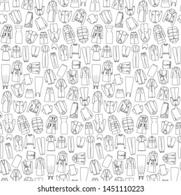 Seamless Pattern Of Doodle Vector Womens Clothing Set