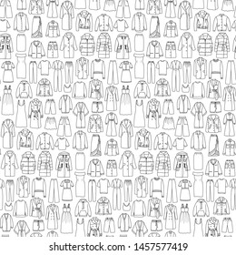 Seamless Pattern of Doodle Vector Womens Clothing Set