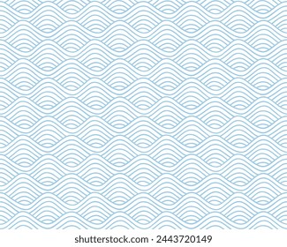 Seamless pattern with doodle waves