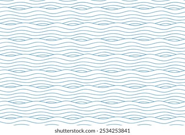 Seamless pattern with doodle waves