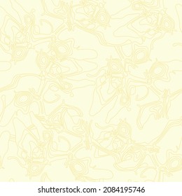 Seamless pattern with doodles, abstract monochrome background. Hand drawn vector illustration. Flat color design, easy to recolor.
