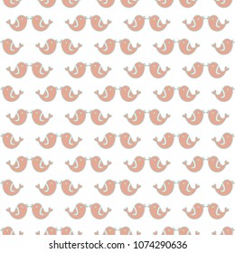 Seamless  pattern. Doodles colorful birdies. vector