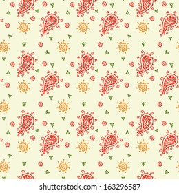 seamless pattern doodles ethnic style