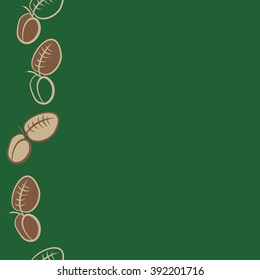 Seamless pattern, doodles, plums, leaves, fruits,  vertical, copy space . Hand drawn.