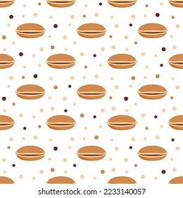 Seamless pattern with Dorayaki, for decoration