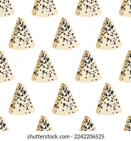 Seamless pattern with dorblu cheese, vector illustration