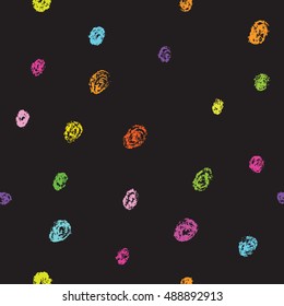 Seamless pattern. Dot background vector. Hand drawn dots. Colorful design.