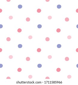 Seamless Pattern of Dot Design on White Background