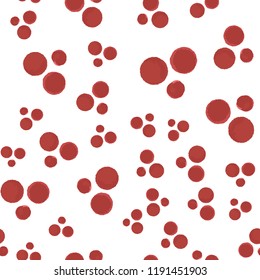 Seamless Pattern of dots abstract color red. For your design. Vector.