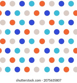 Seamless pattern with dots for backgrounds and wrapping paper, fabric, textile.