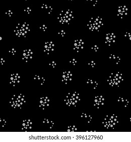 Seamless pattern with dots. Chaotic ornament.