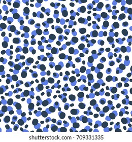 Seamless pattern with dots, circles, spots, points. Fashion trend background for printing on fabric, paper, wrapping, covers, Wallpapers, scrap-booking. Design element for the layout decoration.  