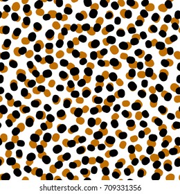 Seamless pattern with dots, circles, spots, points. Fashion trend background for printing on fabric, paper, wrapping, covers, Wallpapers, scrap-booking. Design element for the layout decoration.