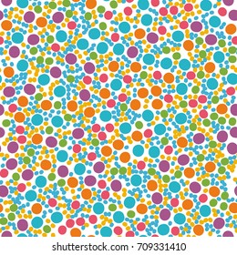 Seamless pattern with dots, circles, spots, points. Fashion trend background for printing on fabric, paper, wrapping, covers, Wallpapers, scrap-booking. Design element for the layout decoration.
