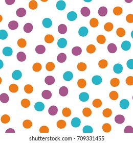 Seamless pattern with dots, circles, spots, points. Fashion trend background for printing on fabric, paper, wrapping, covers, Wallpapers, scrap-booking. Design element for the layout decoration.