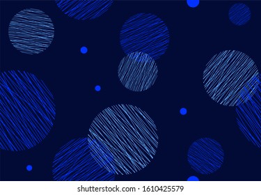 Seamless pattern of dots and colorful geometric shapes