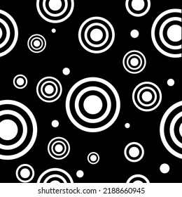 Seamless pattern of dots and colorful geometric shapes