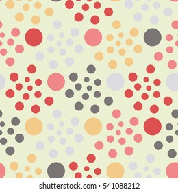Seamless pattern of dots of different sizes
