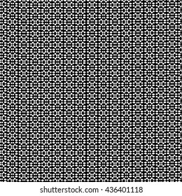 Seamless pattern dots, embroidery. Background pixel texture in black and white, wallpaper