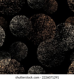 Seamless pattern of dots and geometric shapes