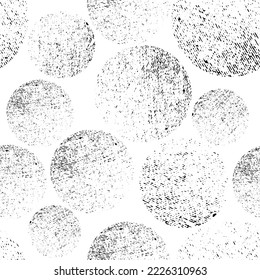 Seamless pattern of dots and geometric shapes