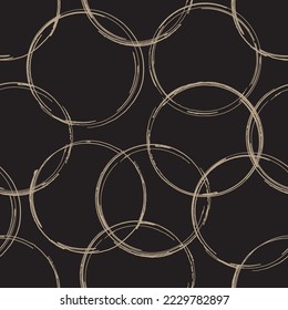 Seamless pattern of dots and geometric shapes