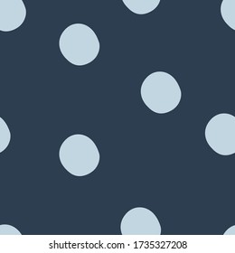 Seamless pattern with dots. Hand drawn doodle illustration for cards, posters, banners, children clothes, textile, wrapping paper, scrapbooking, bed linen, baby shower, christmas gifts wrapping.