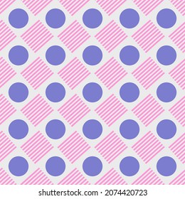 Seamless pattern with dots and lines. Creative geometrical shape seamless pattern.