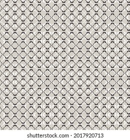 Seamless pattern of dots and lines. Geometric background. Abstract geometric ornamental vector pattern. Black and white cross line pattern on beige background.