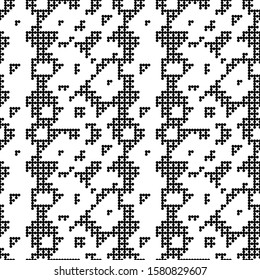 Seamless pattern. Dots motif. Simple shapes wallpaper. Digital paper, web designing, textile print. Figures background. Circles ornament. Vector