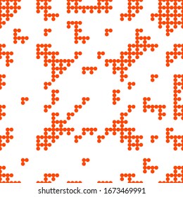 Seamless pattern. Dots motif. Simple shapes wallpaper. Digital paper, web designing, textile print. Circles ornament. Figures background. Vector.