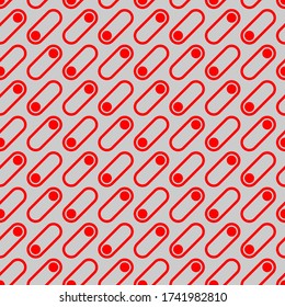 Seamless pattern of dots and ovals. Geometric background.