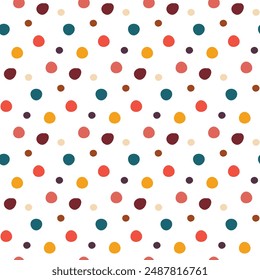 Seamless pattern with dots retro