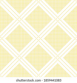Seamless pattern of dots and rhombuses. Geometric dotted background.