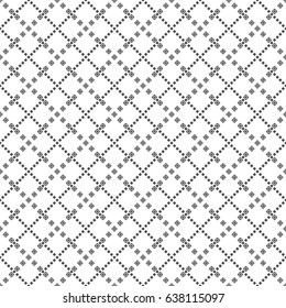Seamless pattern of dots and rhombuses. Geometric wallpaper. Unusual lattice. Vector illustration. Good quality. Good design.