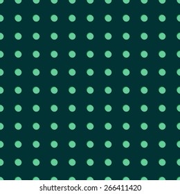 Seamless pattern of dots surround a dark color in the style of dark and light green