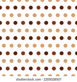 Seamless pattern with dots in terracotta colors. Neutral design for decoration, fabric printing. Perfect vector pattern
