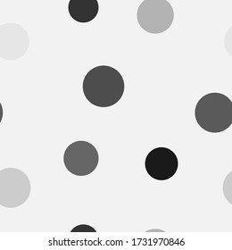 Seamless pattern with dots. Vector seamless drawing. Modern stylish texture. Repeating geometric circles. Black and white monochrome image