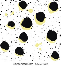  seamless pattern with dots . Vector freehand drawing . Designer blank. 
Paint spots.