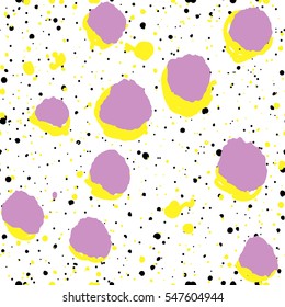  seamless pattern with dots . Vector freehand drawing . Designer blank. 
Paint spots.