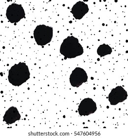  seamless pattern with dots . Vector freehand drawing . Designer blank. 
Paint spots.