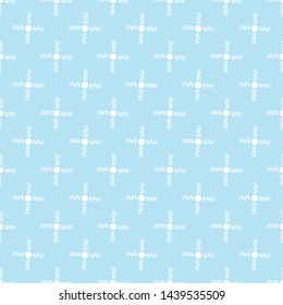 Seamless pattern of dots and wavy lines. Geometric background.