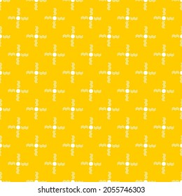 Seamless pattern of dots and wavy lines. Geometric orange background.