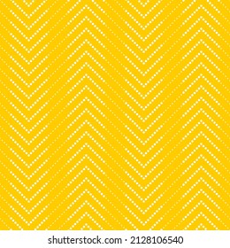 Seamless pattern of dots. Zigzag lines. Geometric orange background.
